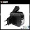 Patent car usb charger built in wall charger and usb port-UC311-Shenzhen Ricom