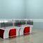 Good quality red MDF with glass rectangle mobile booth