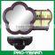 Wall Mounted Wooden Mirrored Jewelry Cabinet With Flower Shape and Bottom Shelf
