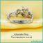 2016 New Design Gold-plated Sterling Silver CZ Finger Ring, Flower Fairy Wholesale Jewelry Women Open Ring