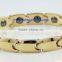 Two-tone magnet men's gold bracelet 18k jewelry