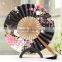 Promotional bamboo hand fan weding mini fan