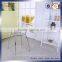 Round Glass Dining Table With Chromed Legs Dining Room Furniture