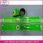 fluorescence color PVC reflective slap wrap bracelet with logo imprint