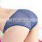 Sexy Women Underwear Panties Three Lines Hollow Out Heart-shaped Crochet Yarn Printed Mesh Seamless Lace Briefs Female