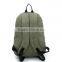 2016 manufactures China cotton bag Classic Canvas Backpack with leather