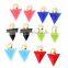 Enamel Triangle Shape With Circle Alloy Metal Earring Covering The Ear