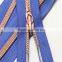 Newest rose gold close-end auto lock Nylon zipper