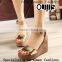 Modern newest fashion women sandals high quality wedge sandals platform ankle strap sandals PH3734