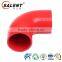 3'' 76mm high temperature reinforced automotive Red elbow 90 degree silicone hose