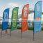 easy to assemble printed advertising Feather shape beach flag