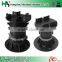 Adjustable plastic pedestal for tiles and joist