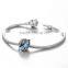 D137 Jewelry 925 Women Charm Beads,european Silver Blue Butterfly Charm for Women