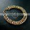 19cm 14K light gold plated brass faceted round circle link fashion DIY bracelet supplies 1900073