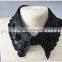 2016 latest design beads necklace, black handmade beaded necklace for garments