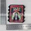high quality personalized embroidery patch ployester textile patches in 9*10cm for clothing