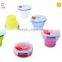 Food Grade Portable Convenient Collapsible Houseware Silicone Foldable Lunch Box
