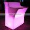 Plastic illuminated led bar counter for hotel or wine bar using