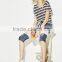 european style popular fashion denim capri lace jeans customized
