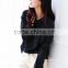 SZXX Wholesale Womens Lady Elegant Black Lace Blouse Shirts