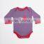 Long Sleeve Lap Shoulder Baby Bodysuit With Foot Print