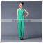 Hot sale women autumn V neck sleeveless front pocket sexy lace-up back chiffon onesie long jumpsuit