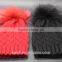 Children Fur Pompom Hat Baby Boys Girls Winter Beanie Hats Wool Knitted Caps For Kids 2016 Hot Sale