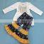 charming stripe ruffle girls cotton boutique clothes