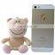 Manufacture Pink And Beige Plush Pig Stuffed Animal Keychain