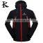 Empty Custom Black Breathable Softshell Jacket Hoodies Winter Jacket
