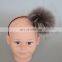 15cm large raccoon fur pompom hair hoop fluffy fur pompon hairband wholesale