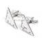 Sliver metal triangle cufflinks mens shirt