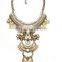 Retro beauty head exaggerated necklace mandarin duck fashion pendant tassel choker necklace jewelry