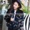 New Fashion Natural Women Winter Clothes Black Yellow And White Knitted Fox Fur Coat