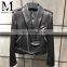 Handsome Motorcycle Spring Jacket Short Leather Zipper Jackets Leather for Women