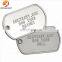 Metal stamped dog tag with 30 inch chain
