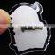 Transparent engraved acrylic badge with cartoon printed