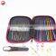 22 pcs  easy to weave crochet hook set  in PU case bag knitting needles