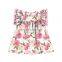 Pink Flower Printed Girls' Dress Girls Kids Children Frock Model