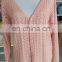 Autumn Solid Color Long Sleeve V-neck Knitted Cardigan Sweater For Women