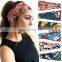 Amazon Hot Sell Women Flower Pattern Yoga Headband Sweatband