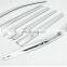 Chrome door visor side window deflector shade sun rain shield silver strips guard for Mitsubishi Pajero
