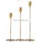 wedding candle holder gold Decorative Set of 3 Single-head Wrought-iron Gold Stand Table Candle stick Holder