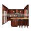 Factory price wood color melamine kitchen cabinet with granite counter top