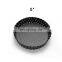 New York Round Hard Coating Deep Nonstick Oval Mold Carbon Steel Perforated Pizza Pan