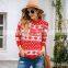 Wholesale 2021 Winter Quality Style Knit Fabric Cute Women Dress Red Sweater Christmas