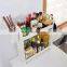 New products 2 tier slim kitchen drain basket bathroom shower caddy shelf organizer holder corner storage rack shelf for home