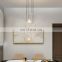New Product Decoration Indoor Living Room Bedroom Aluminum Acrylic Black Gold Modern LED Pendant Lamp