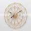 Drop Ship Relojes De Pared Retro Gold Iron Mute Silent Wall Clocks Duvar Saati For Metal Wall Decoration Wall Decor Home decor