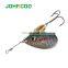 JOHNCOO Fishing Lure Spinner Bait Copper Spoon 5.6g 10g 14g Metal Bait Isca Artificial Pesca Hard Bait Fishing Tackle